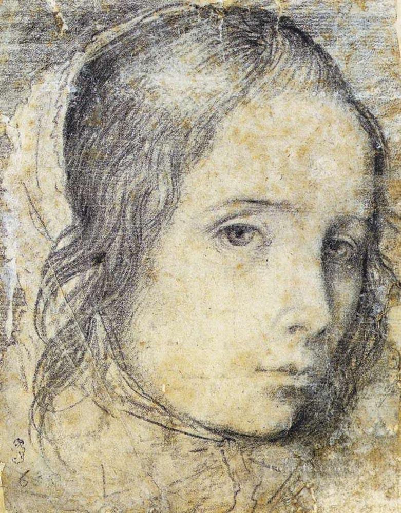 Head Of A Girl Diego Velazquez Oil Paintings